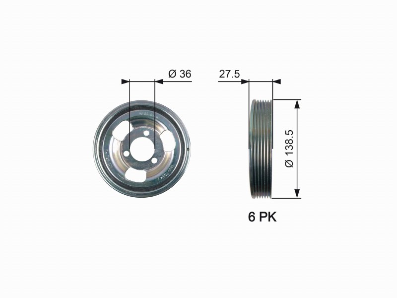 PULEGGIATVD1117 da tors vibr. damper BMW / MINI / Citroën / Peugeot