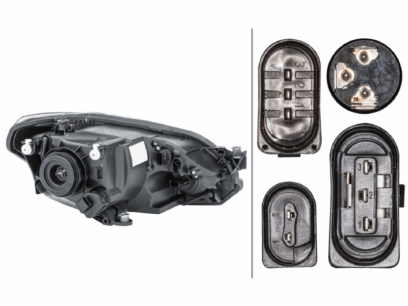 Proiettore nero SX VW up 12/11->