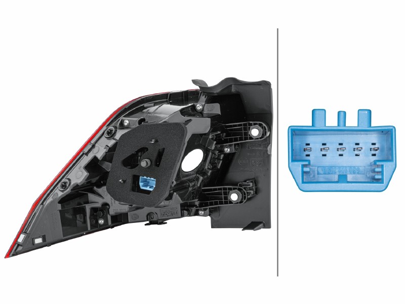 Fanale LED DX sez.est VW Tiguan 01/16->