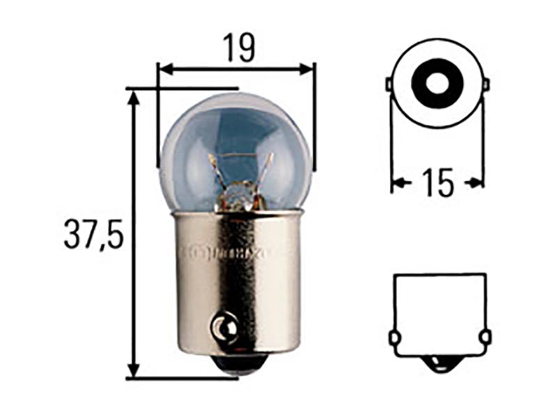 Lampadina R10W 12V 10W ll