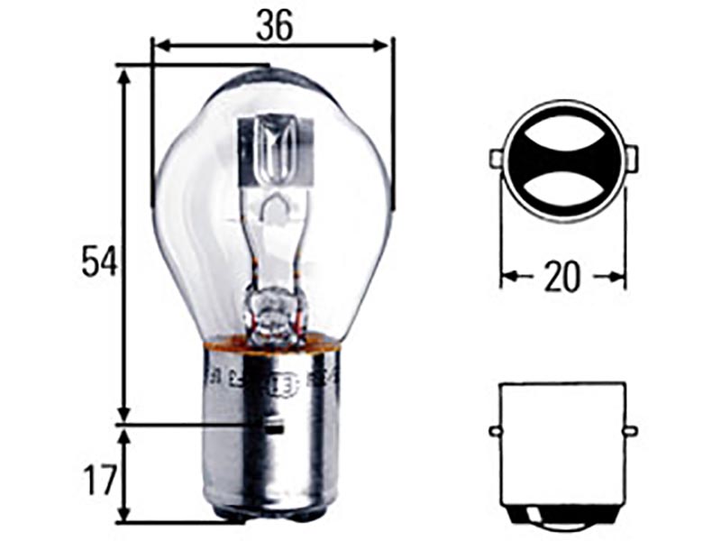 Lampadina s 1 12 V 25/25 w