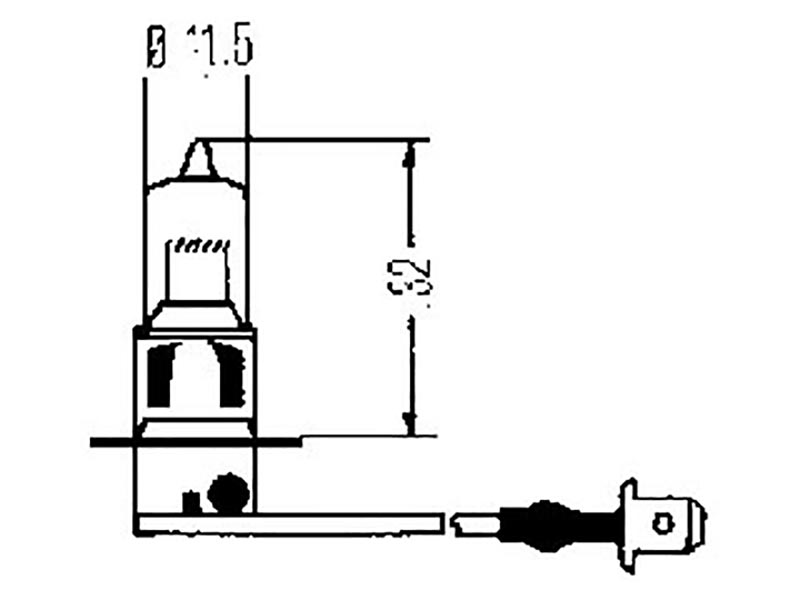 Lampadina H3-1 filam. 12/55