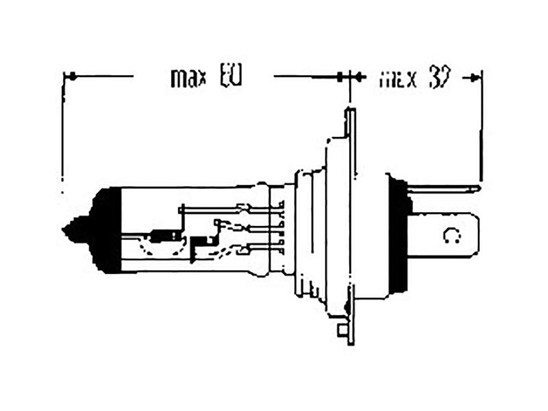 Lampadina H4 12V 60/55 w ll
