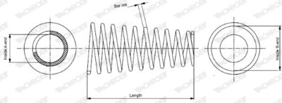 Monroe SP2723 / molla autotelaio monroe oespectrum springs