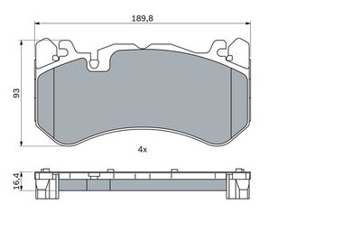 Pattini freno ant.24455 Mercedes glc (X253) 2017>