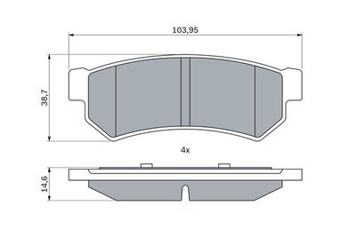 Guarnizione freno Chevrolet lacetti nubira optra