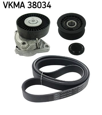 Skf vkma 38034 / kit cinghie Poly-V