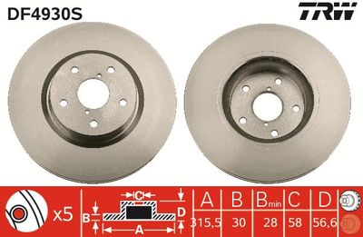 Disco freno Subaru Subaru: legacy VI (bn, bs), levorg, outback (br), outback (bs