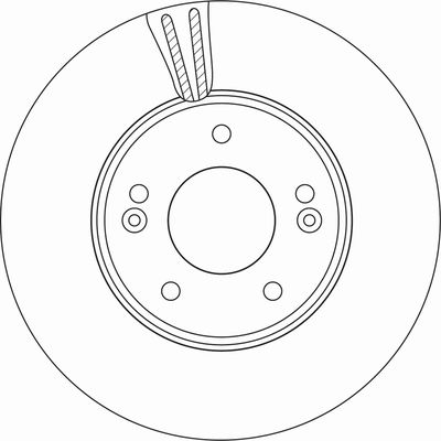 Disco freno, 288x25 mm, ventilato, verniciato