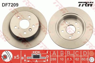 Disco freno Lexus, Toyota Lexus: rx (MCU15) Toyota: harrier (_U1_), highlande