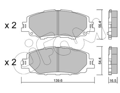 CIFAM 822-1235-0 / Kit pastiglie freno, Freno a disco