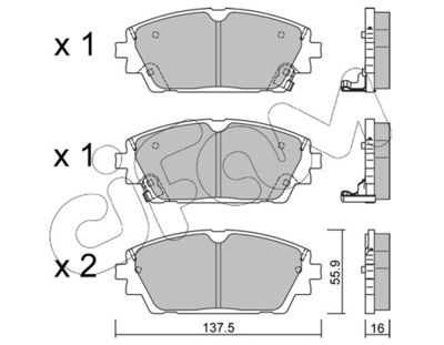 CIFAM 822-1237-0 / Kit pastiglie freno, Freno a disco