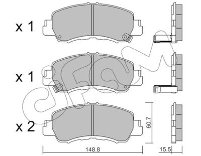 CIFAM 822-1239-0 / Kit pastiglie freno, Freno a disco