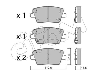 CIFAM 822-1242-0 / Kit pastiglie freno, Freno a disco
