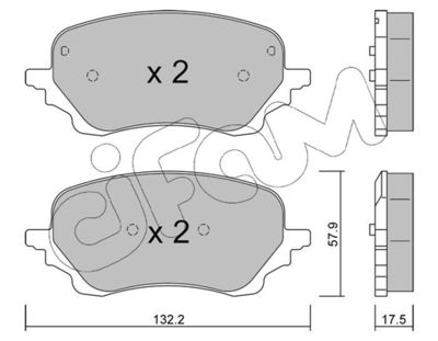 CIFAM 822-1247-0 / Kit pastiglie freno, Freno a disco