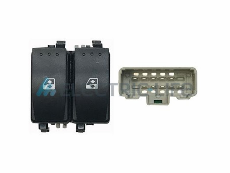 Blocco 2 interruttori porta anteriore sx alzacristalli comfort connettore grigio 10 pin