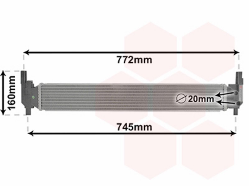 RADIATORE per intercooler raffreddato ad acqua