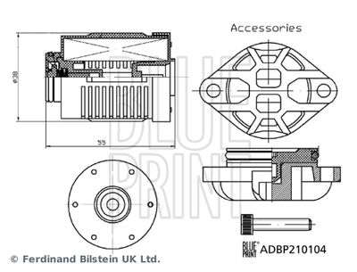 Filtro idraulico per frizione haldex, con coperchio e viti Land Rover