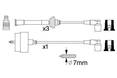 BOSCH 0 356 912 824 / Kit cavi accensione