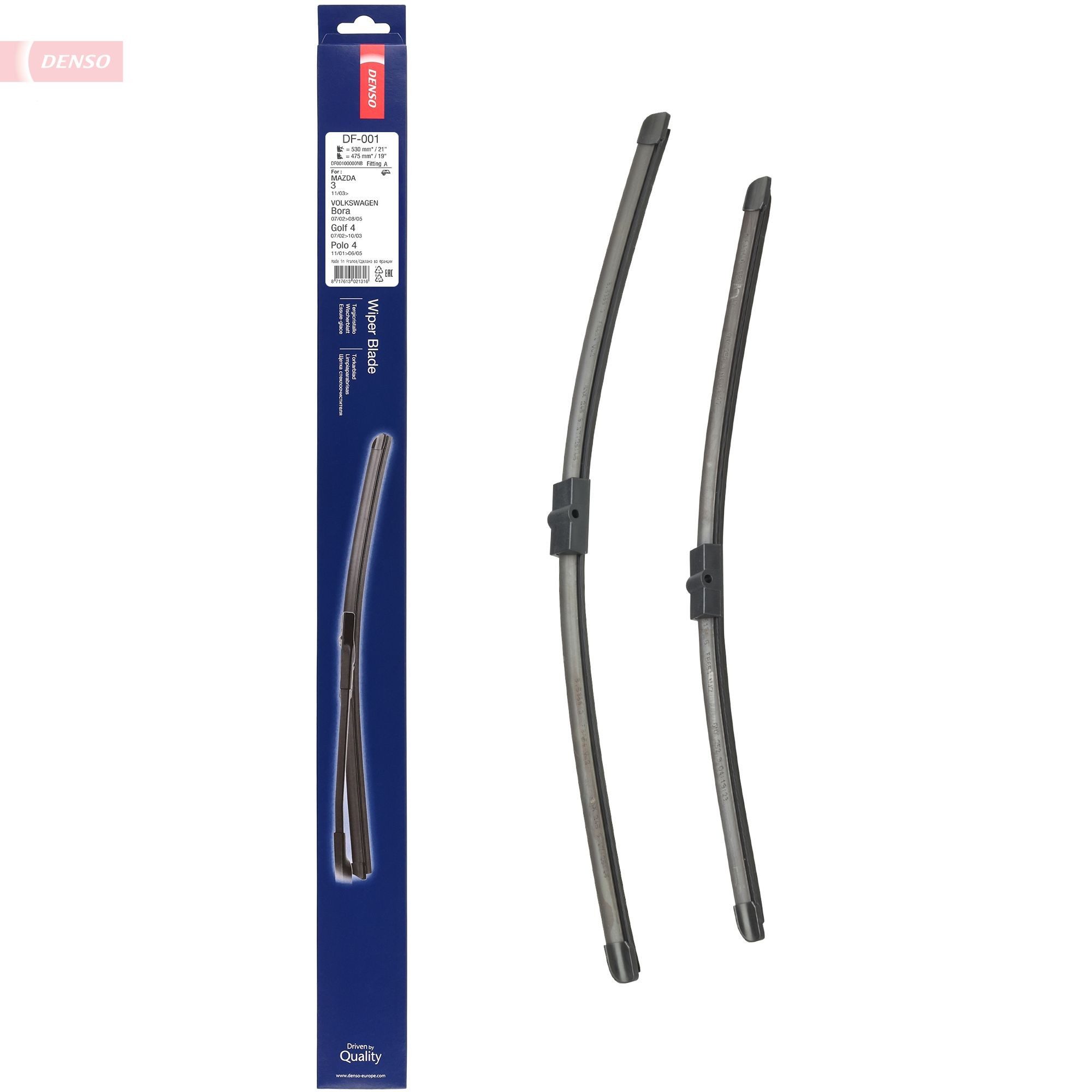 Spazzole tergi 530, 530/480 mm, Senza telaio