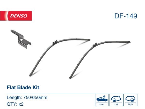 Spazzola tergi Flat 750, 650, 750/650 mm, Senza telaio