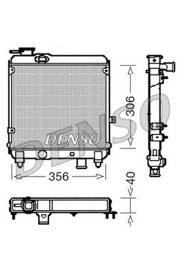 DENSO DRM09081 / Radiatore, Raffreddamento motore