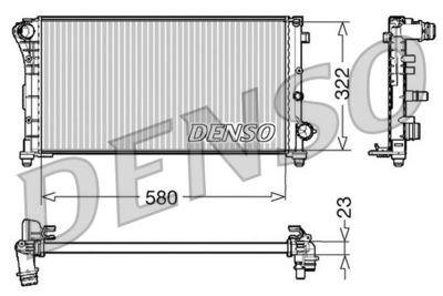 DENSO DRM09085 / Radiatore, Raffreddamento motore