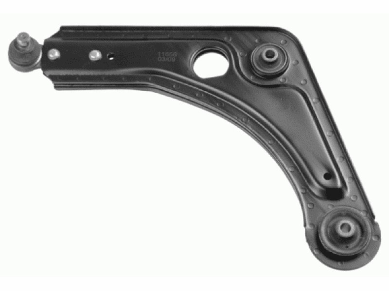 Control arm, wheel suspension