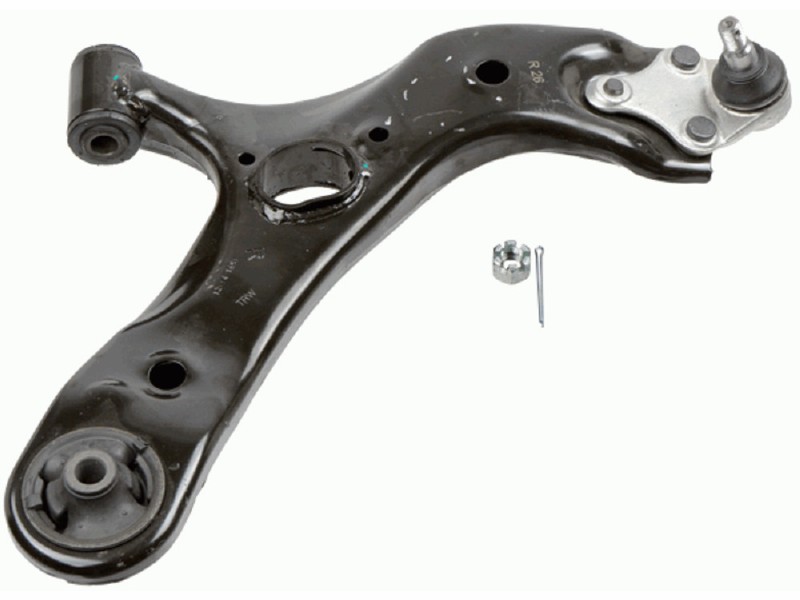 Control arm, wheel suspension