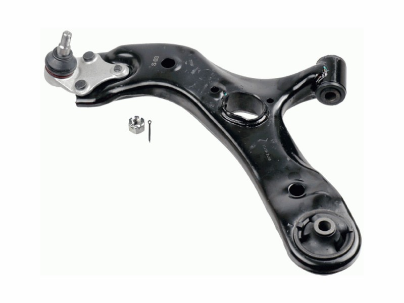 Control arm, wheel suspension
