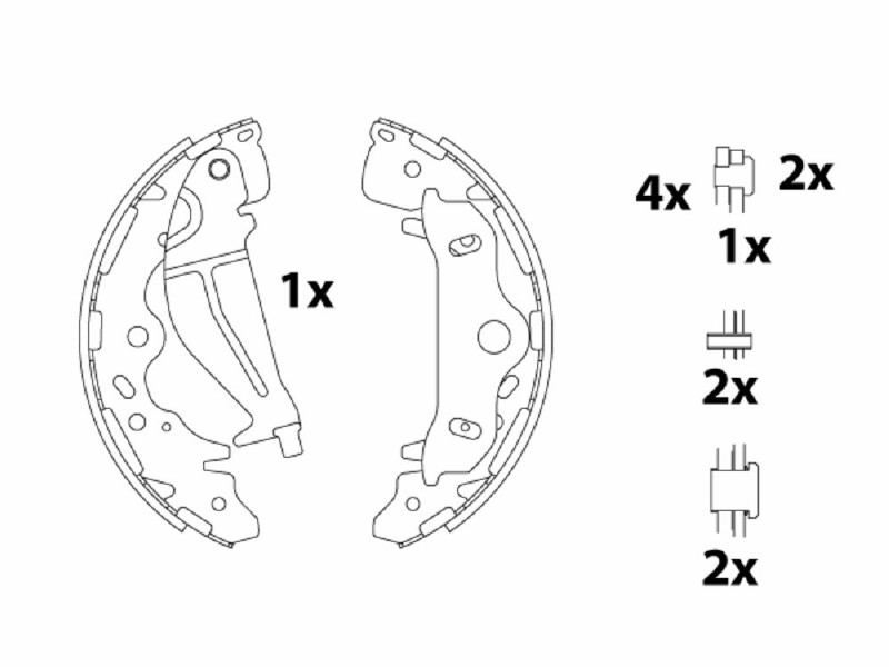 Kit pattini freno Kia Kia: carnival I (up), carnival II (gq)