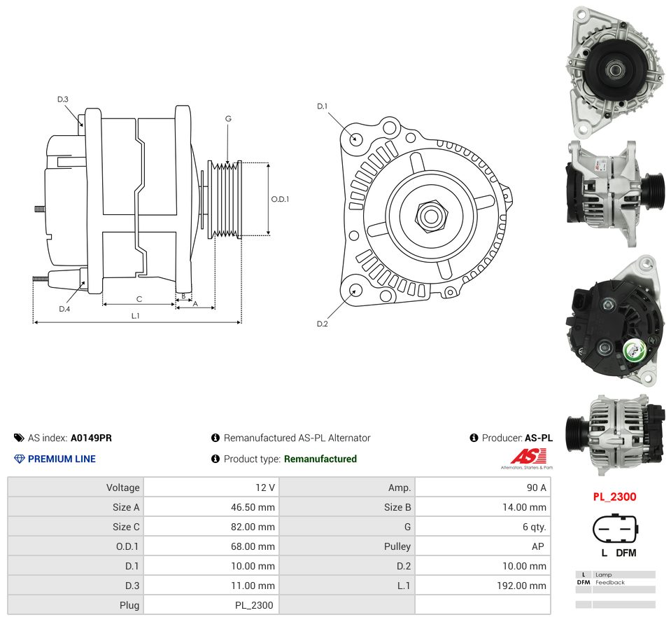 Remanufactured alternator