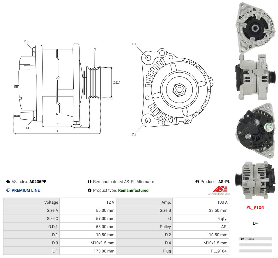 Alternatore rigenerato
