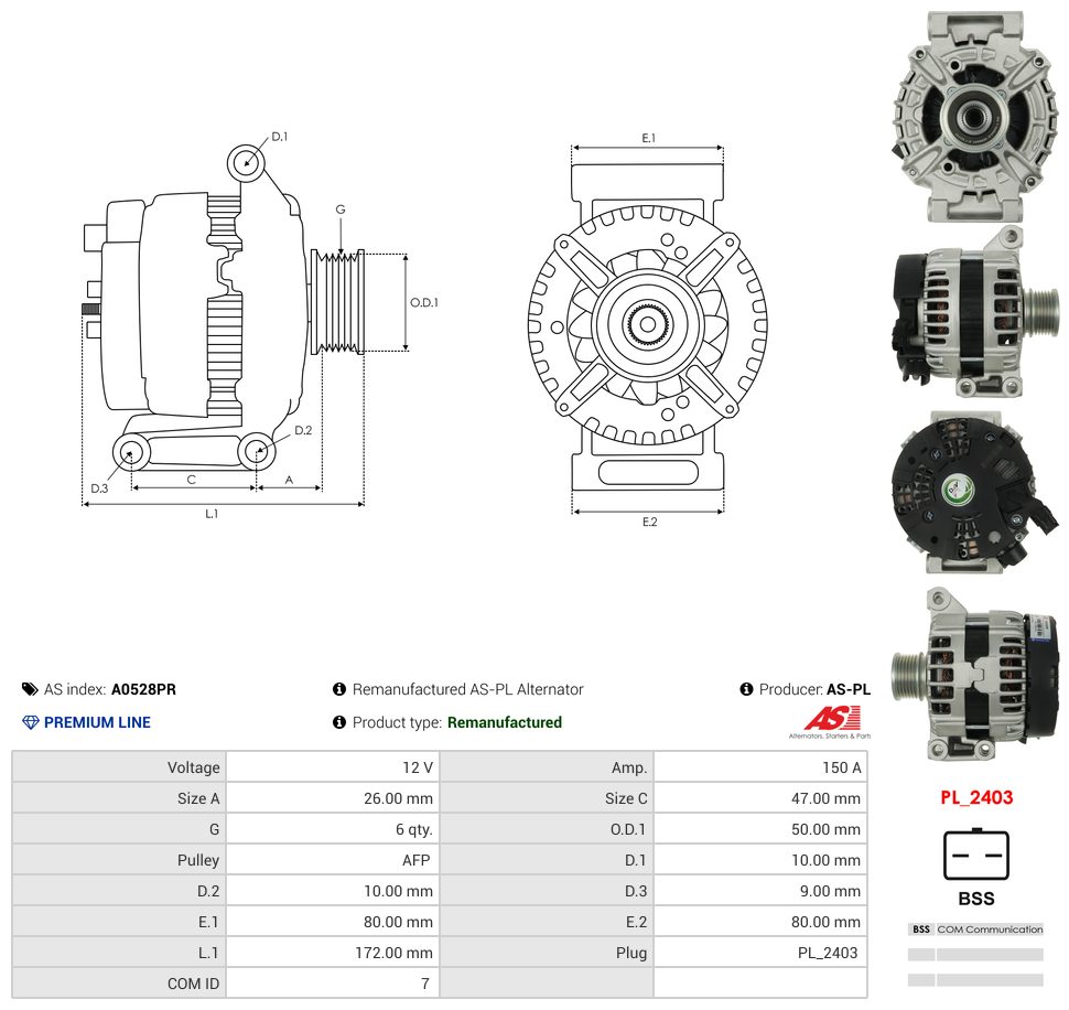 Alternatore rigenerato