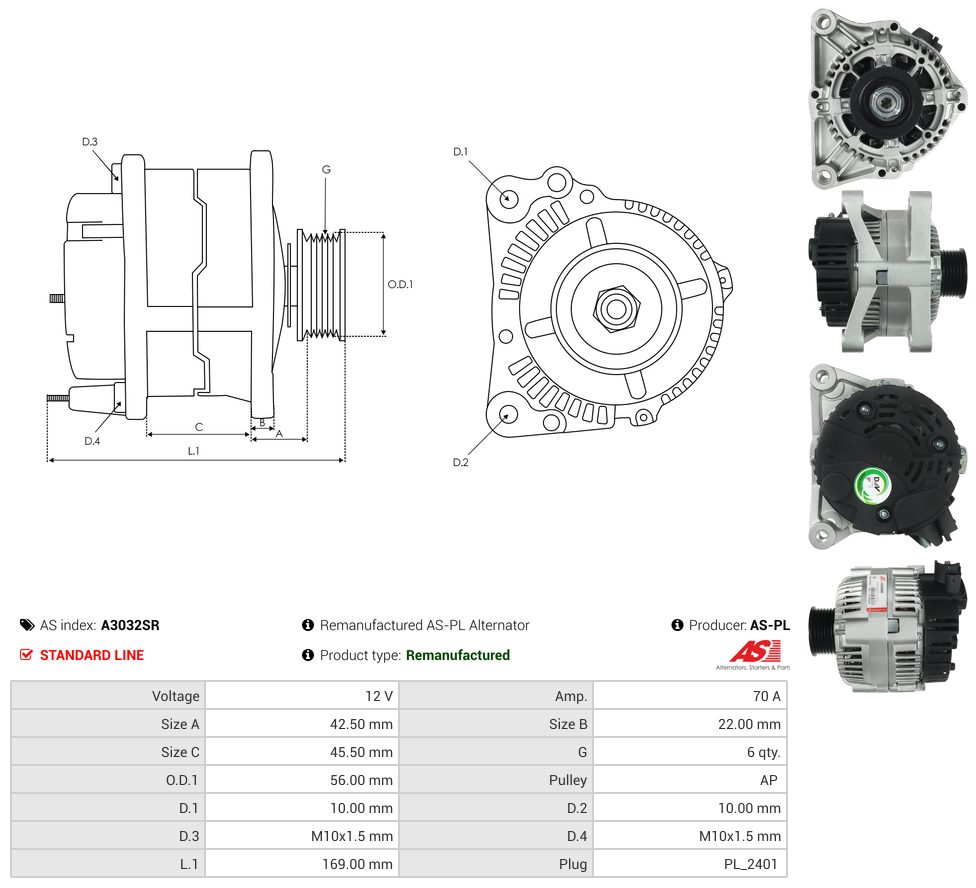 Alternatore rigenerato