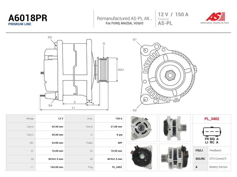 Remanufactured alternator