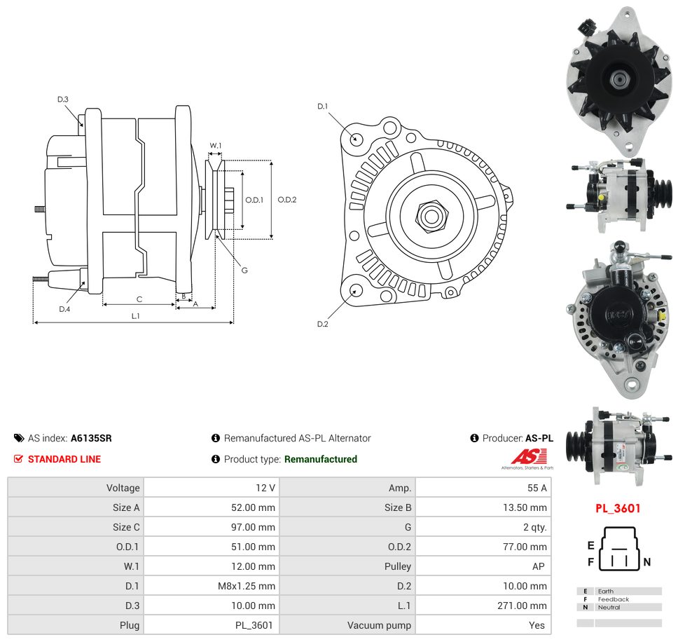 Alternatore rigenerato
