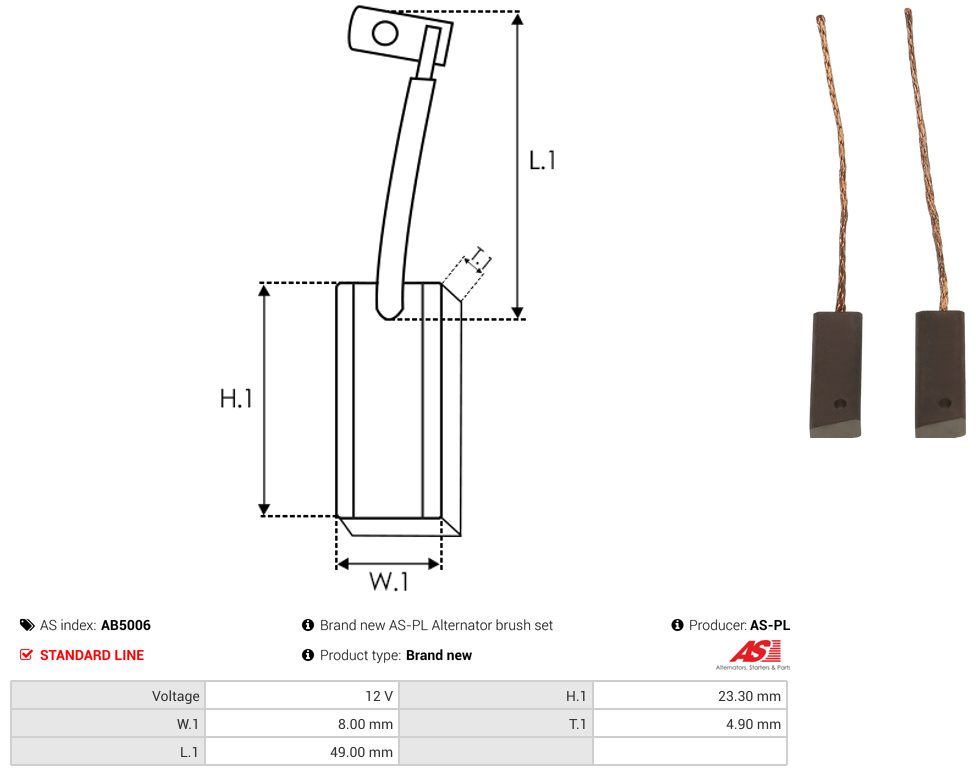 Alternator brush