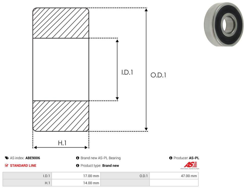Alternator bearing