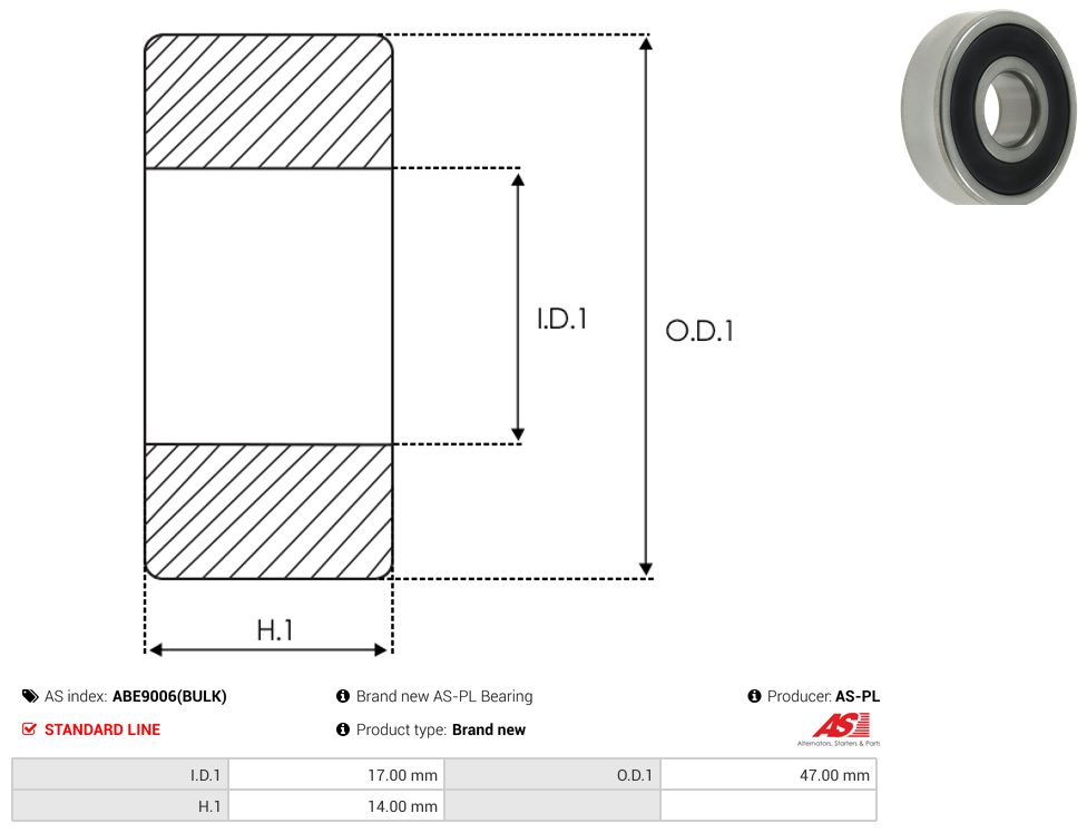 Alternator bearing