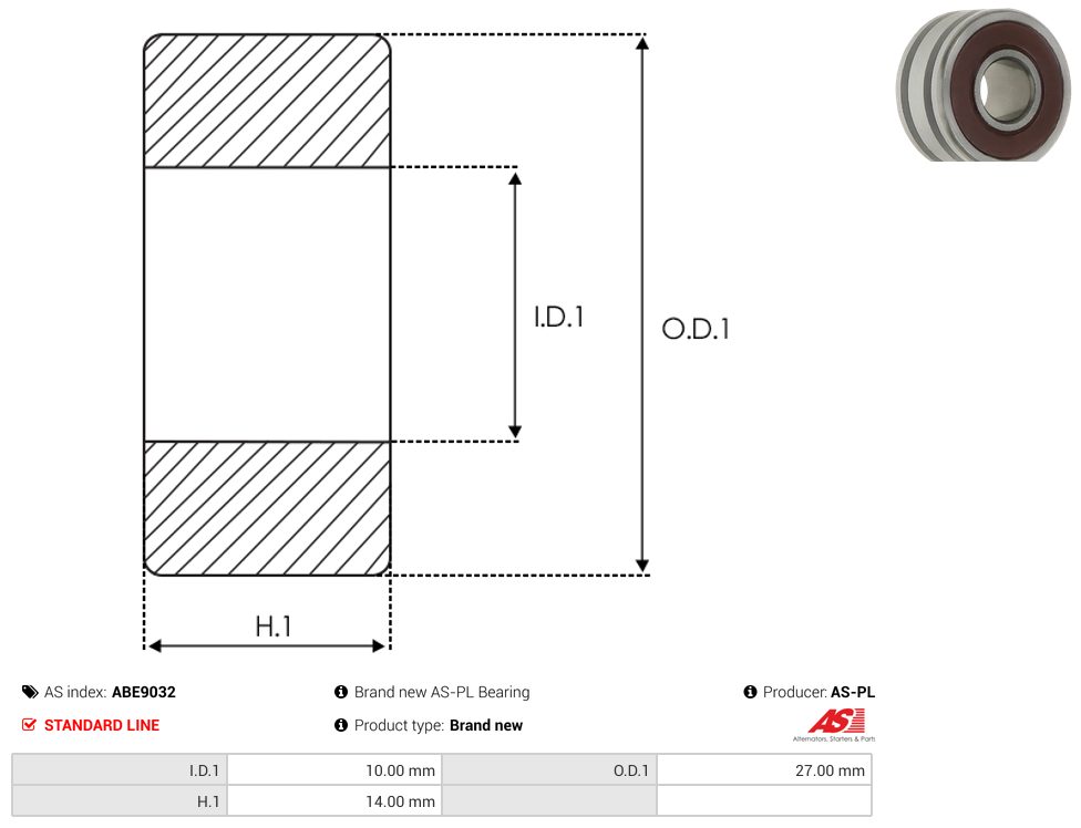 Alternator bearing