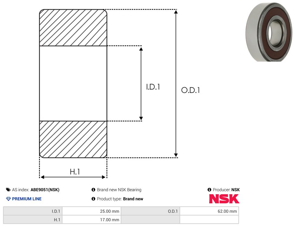 Alternator bearing