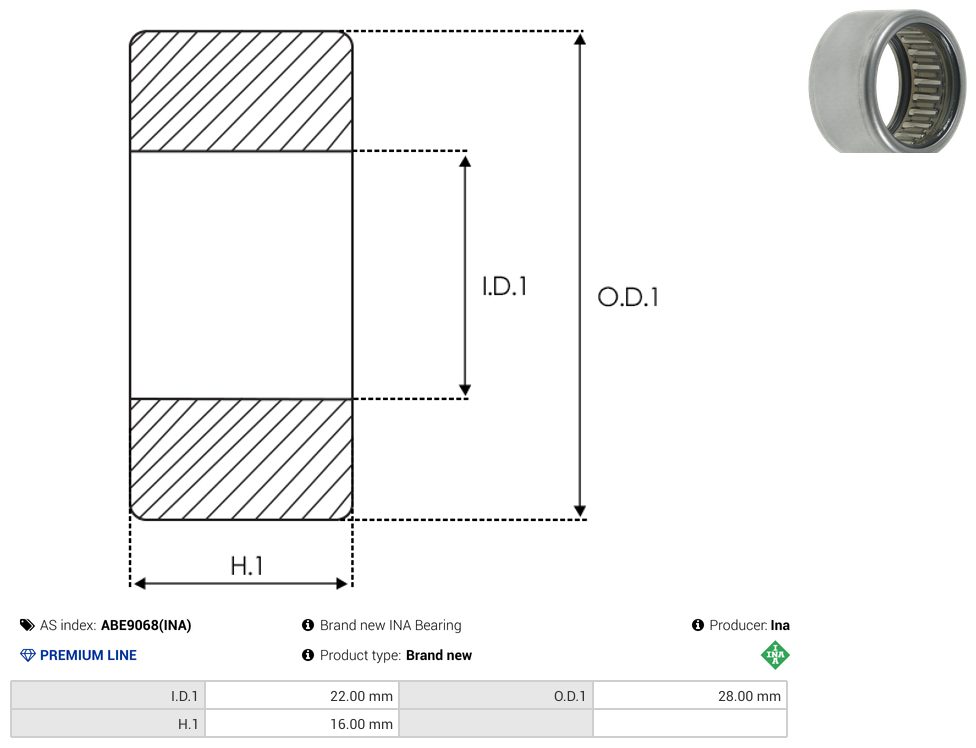 Alternator bearing