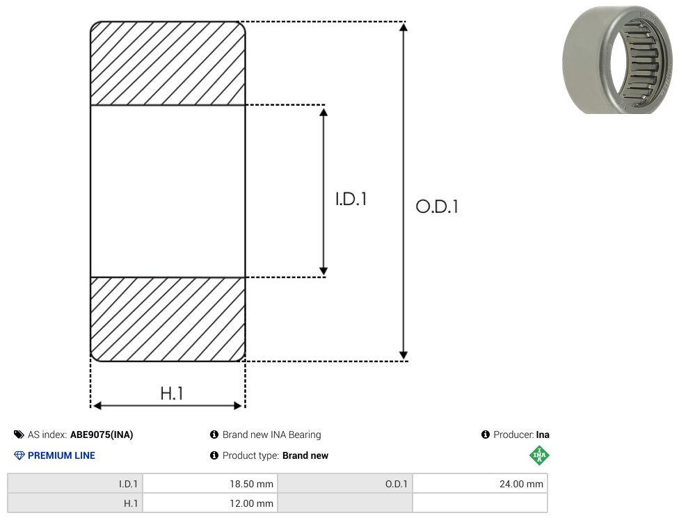 Alternator bearing