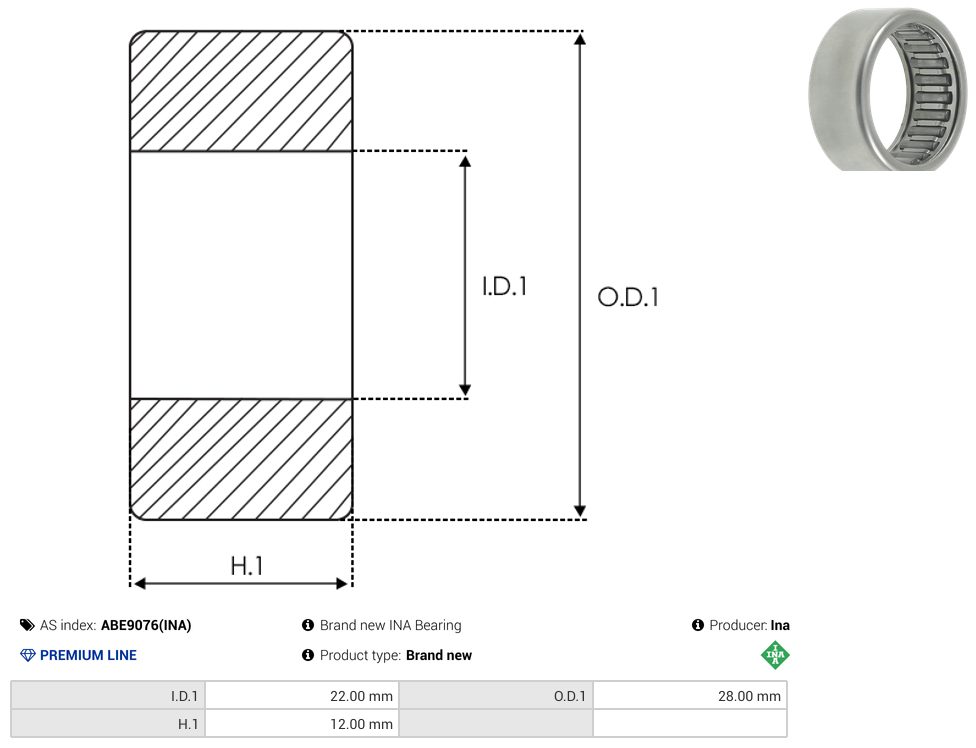 Alternator bearing