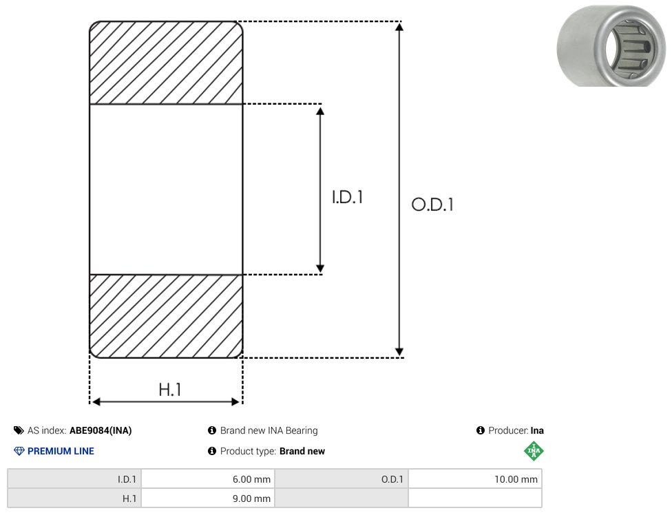 Alternator bearing