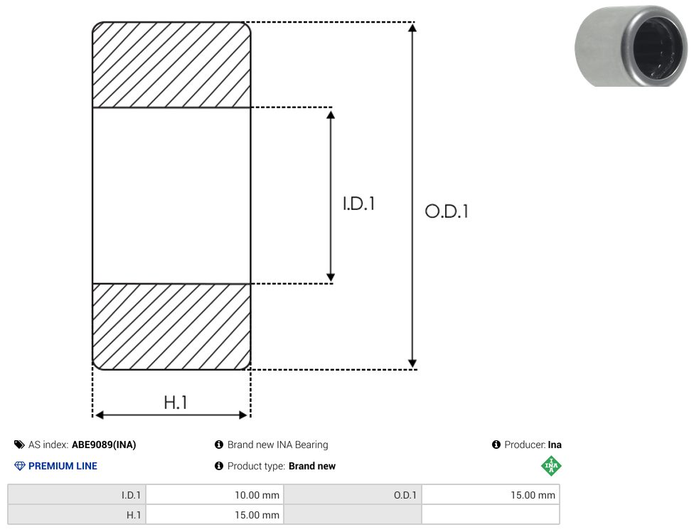 Alternator bearing