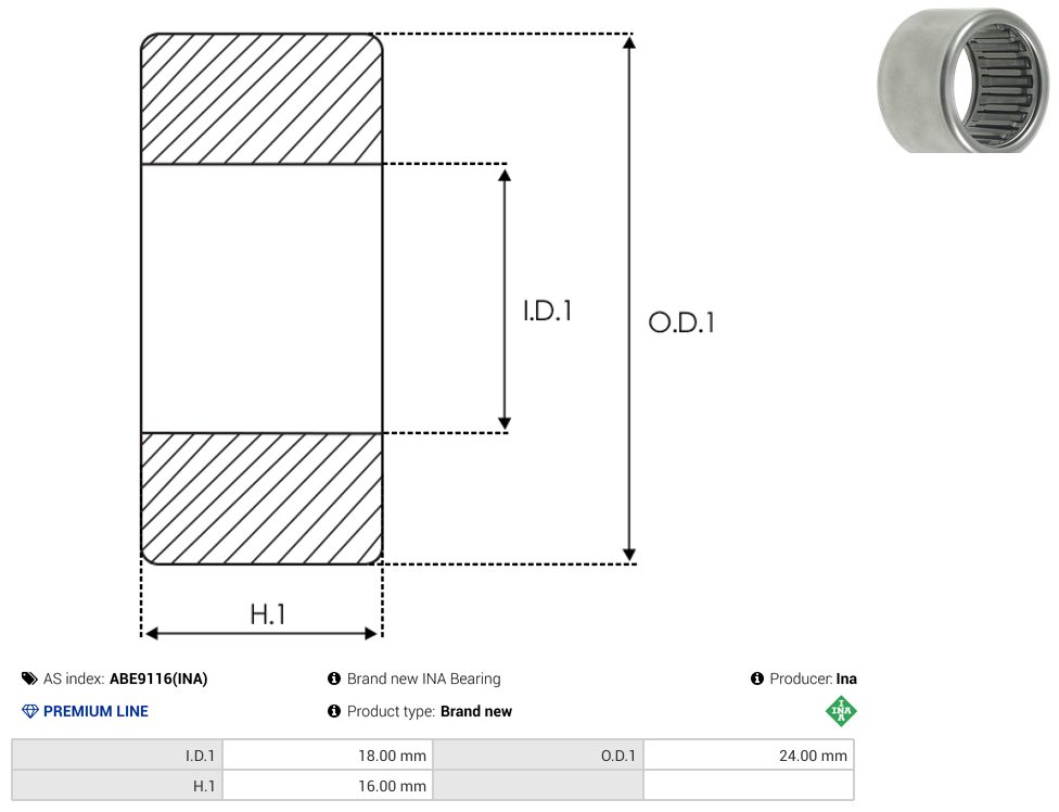 Alternator bearing