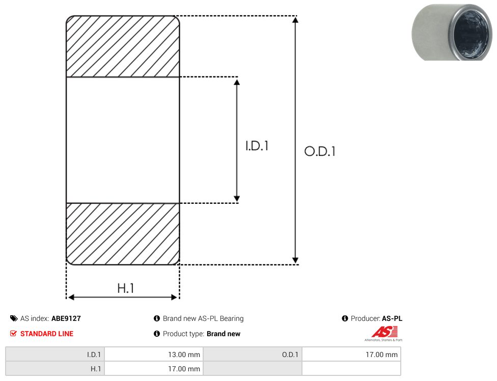 Alternator bearing