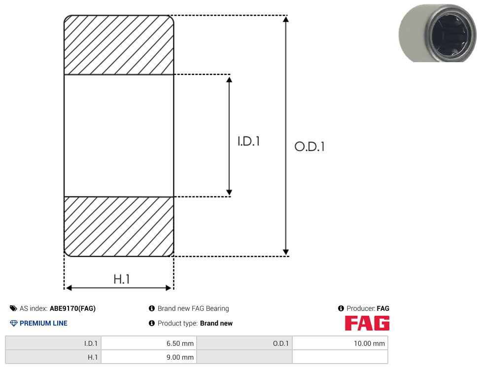 Alternator bearing